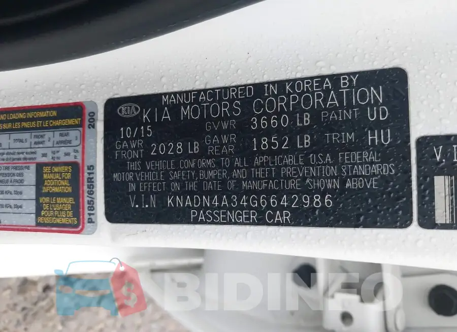 KNADN4A34G6642986 Photo# 9