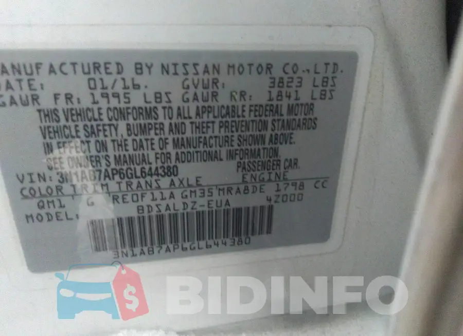 3N1AB7AP6GL644380 Photo# 9