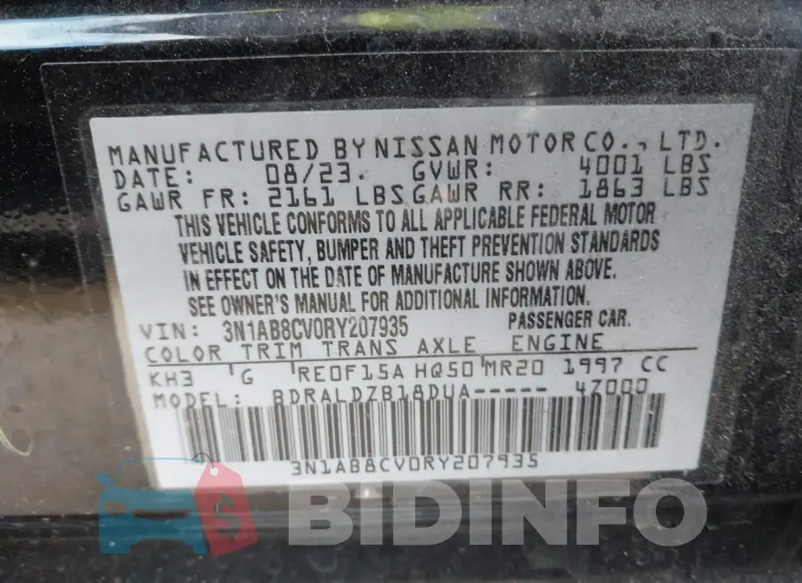 3N1AB8CV0RY207935 Photo# 9
