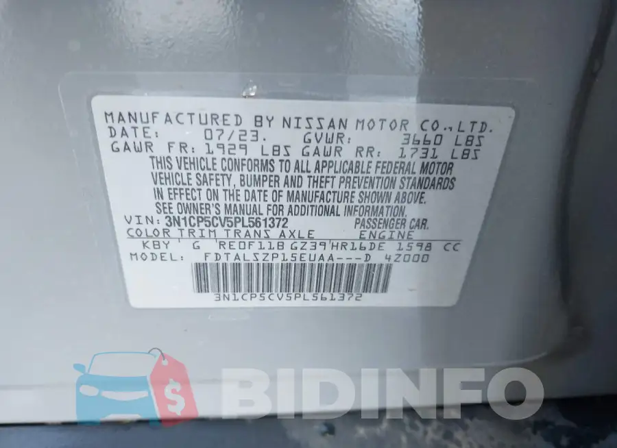 3N1CP5CV5PL561372 Photo# 9
