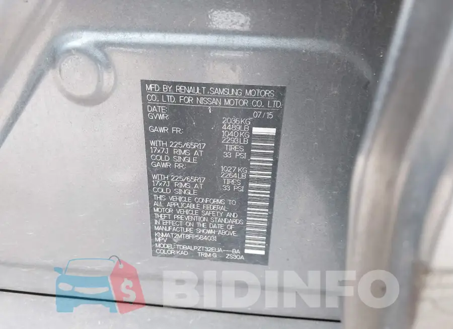 KNMAT2MT8FP584031 Photo# 9