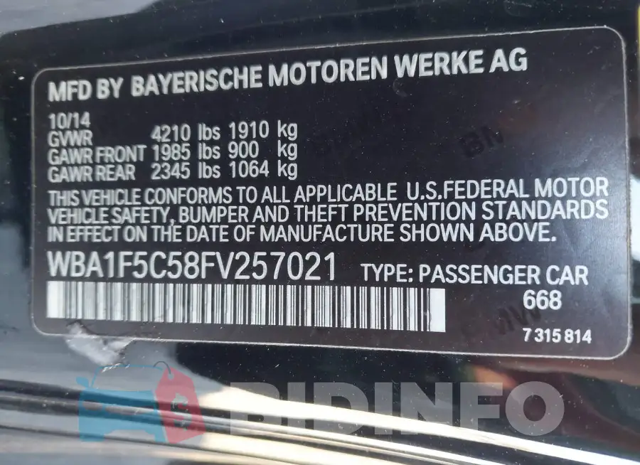 WBA1F5C58FV257021 Photo# 9