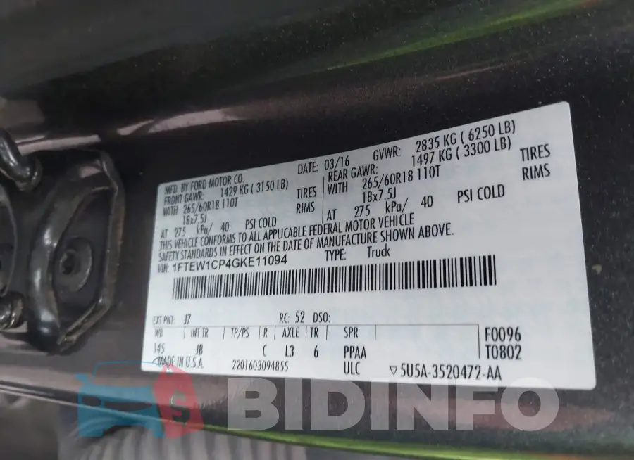 1FTEW1CP4GKE11094 Photo# 9