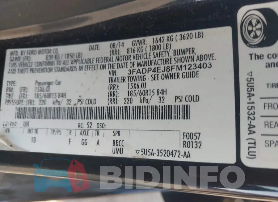 3FADP4EJ8FM123403 Photo# 9