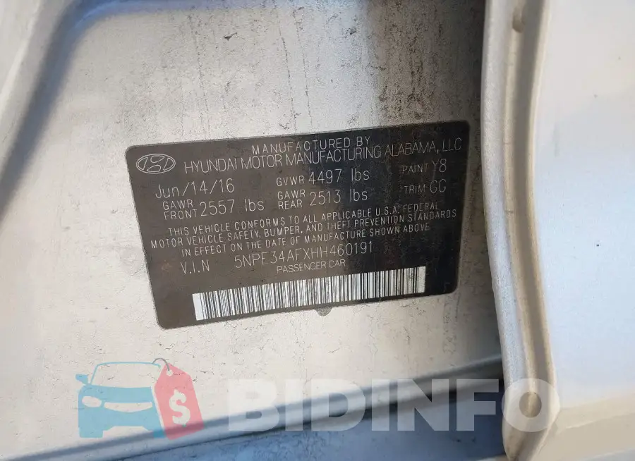 5NPE34AFXHH460191 Photo# 9