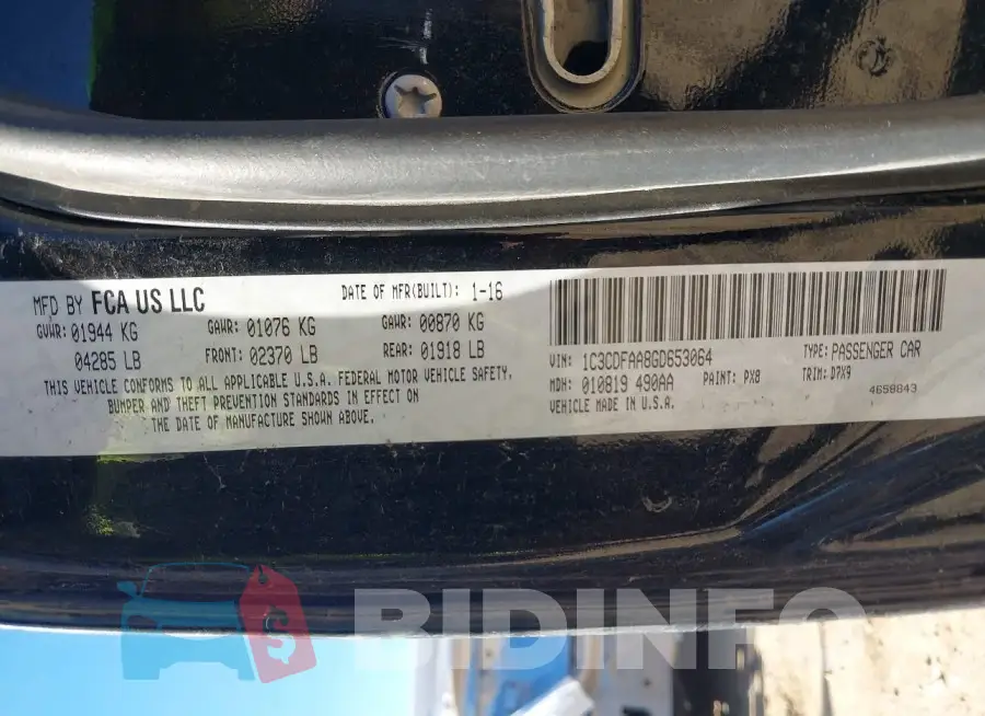 1C3CDFAA8GD653064 Photo# 9
