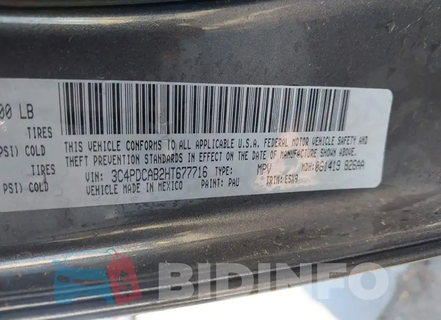 3C4PDCAB2HT677716 Photo# 9