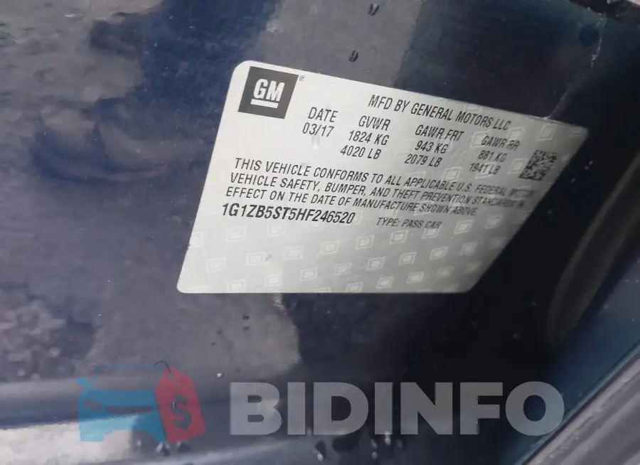 1G1ZB5ST5HF246520 Photo# 9