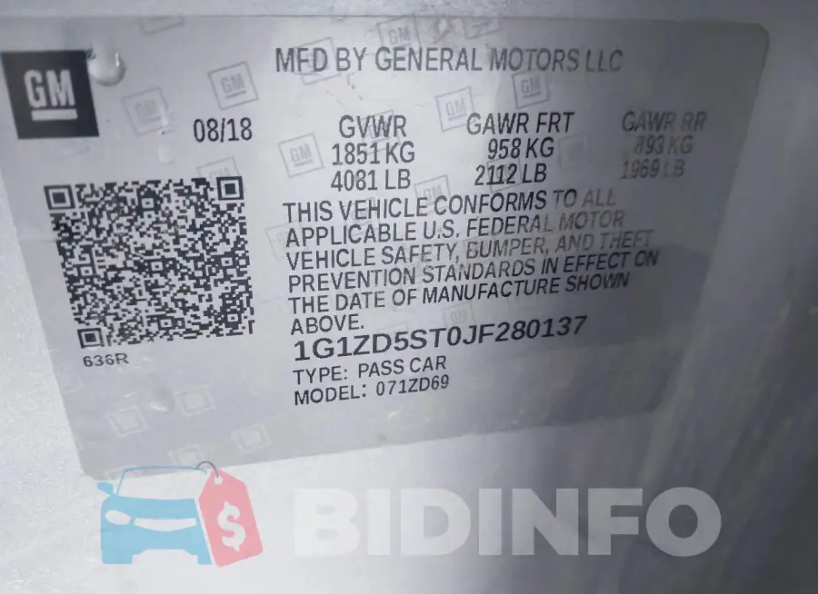 1G1ZD5ST0JF280137 Photo# 9