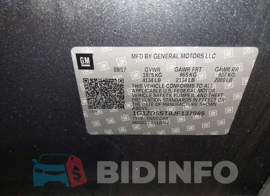 1G1ZD5ST8JF137985 Photo# 9
