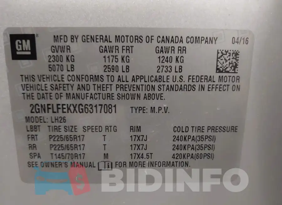 2GNFLFEKXG6317081 Photo# 9