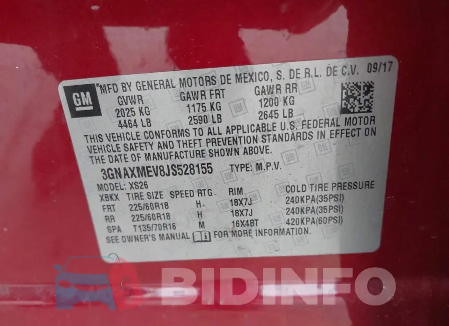 3GNAXMEV8JS528155 Photo# 9