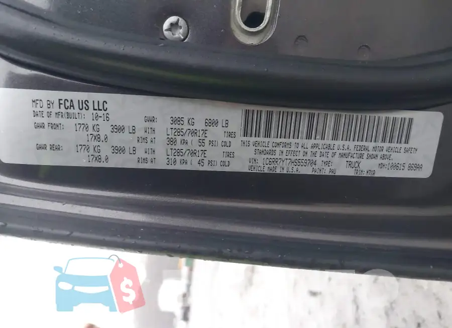 1C6RR7YT7HS559704 Photo# 9