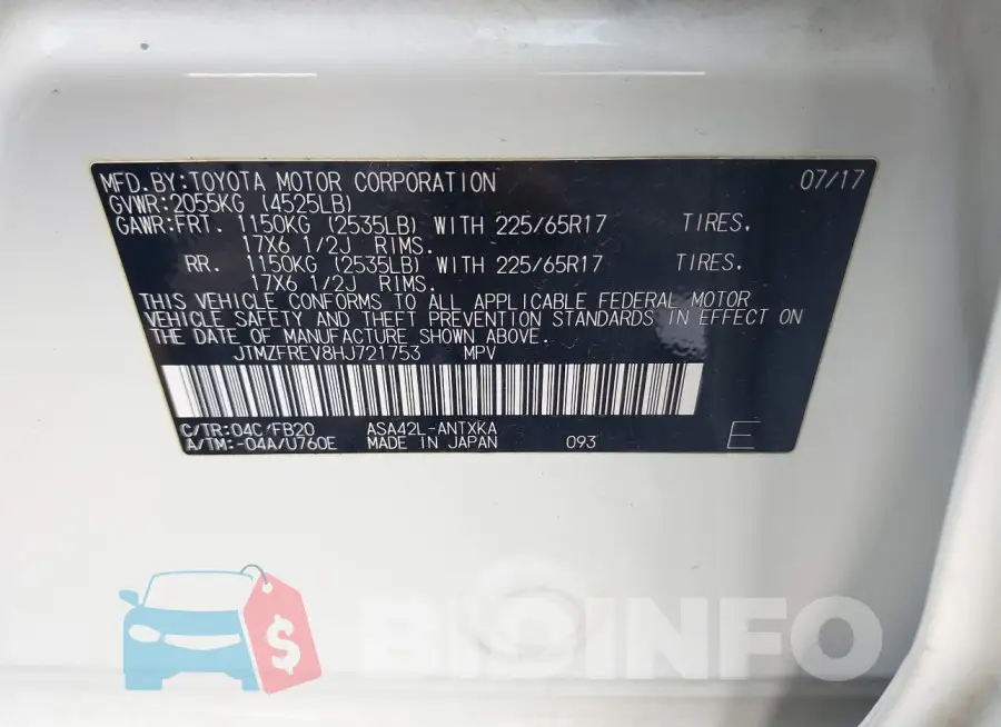 JTMZFREV8HJ721753 Photo# 9