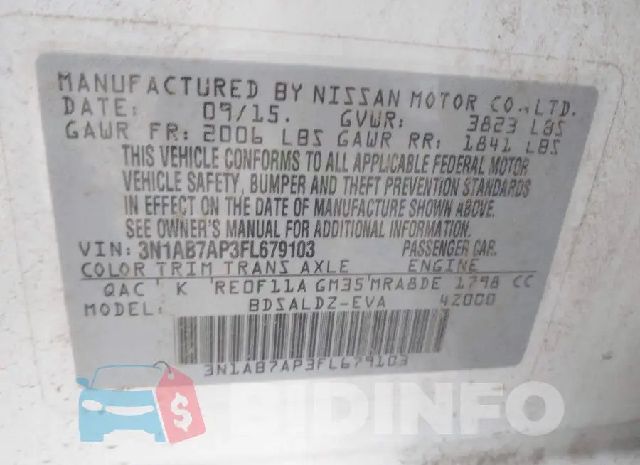 3N1AB7AP3FL679103 Photo# 9
