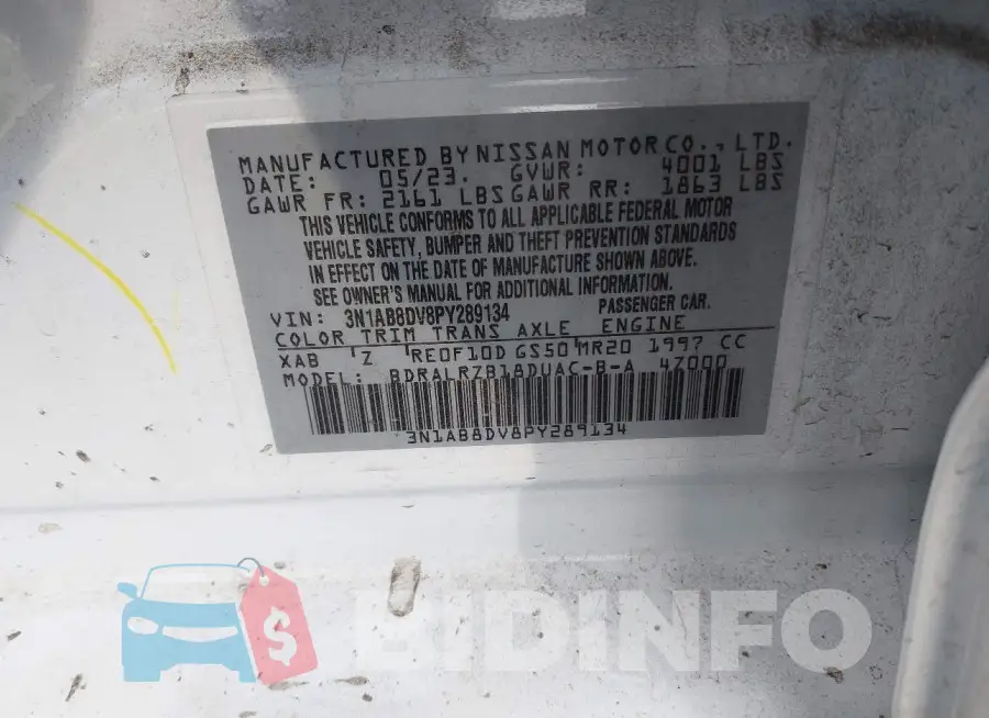 3N1AB8DV8PY289134 Photo# 9