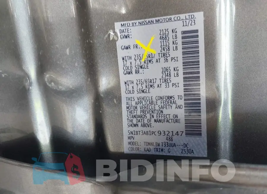5N1BT3AB1PC932147 Photo# 9