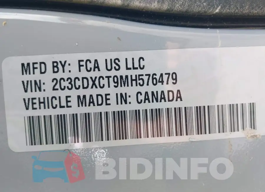 2C3CDXCT9MH576479 Photo# 9