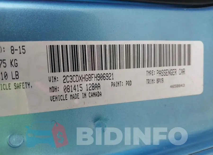 2C3CDXHG8FH906921 Photo# 9