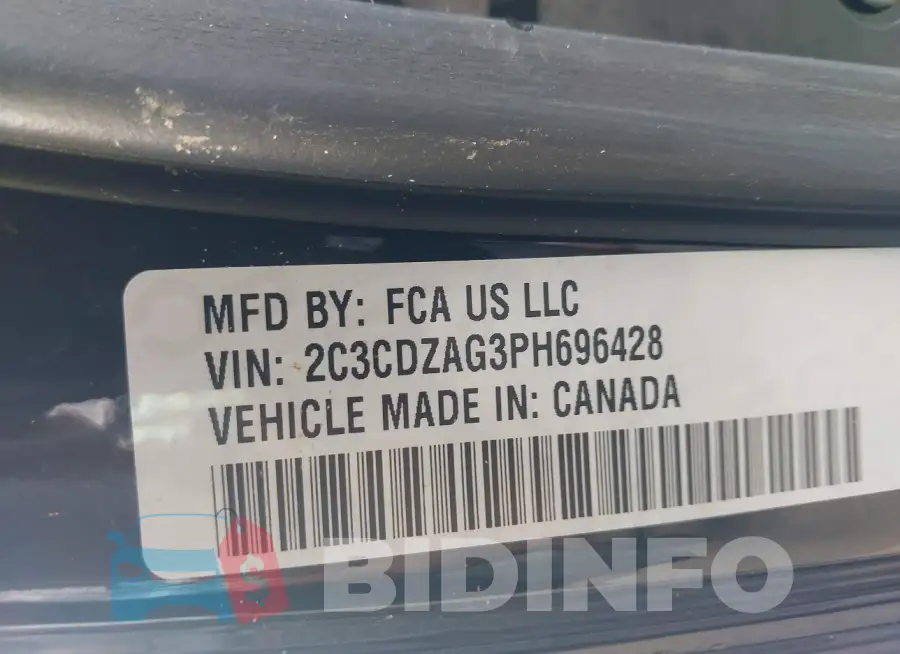 2C3CDZAG3PH696428 Photo# 9