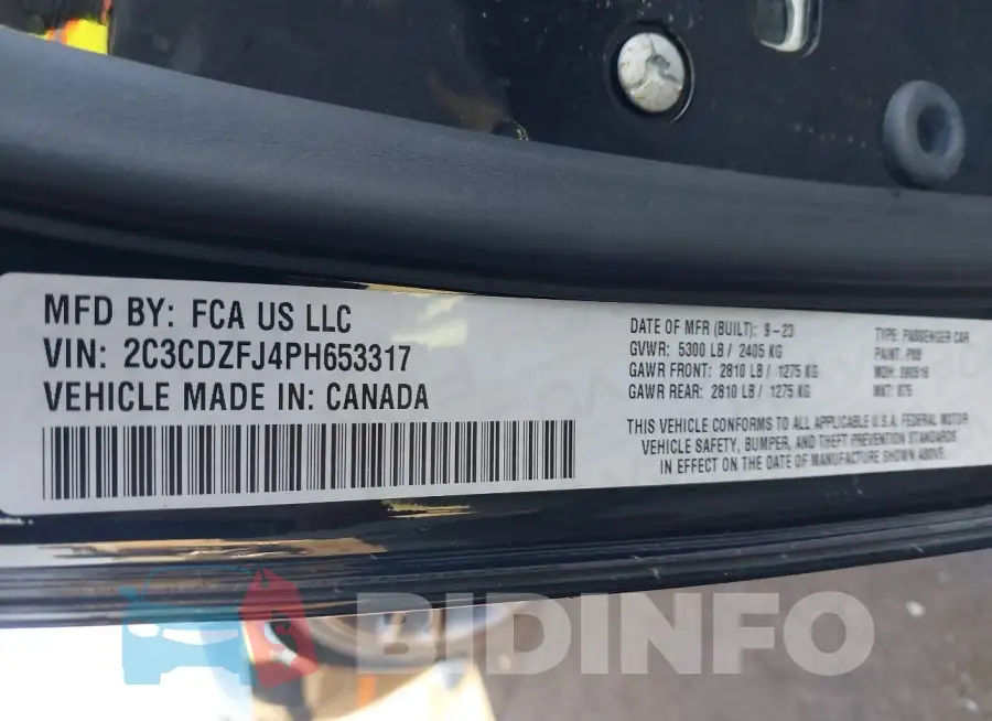 2C3CDZFJ4PH653317 Photo# 9