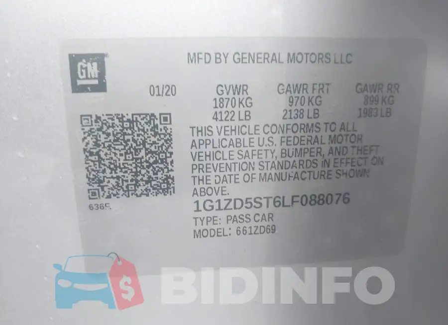 1G1ZD5ST6LF088076 Photo# 9