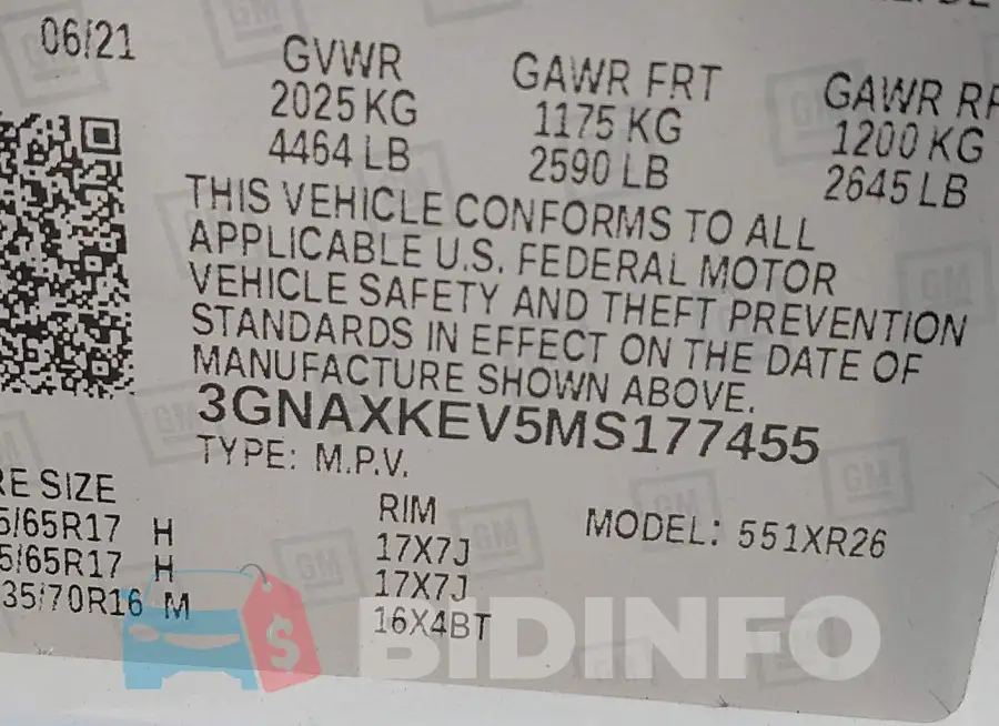 3GNAXKEV5MS177455 Photo# 9