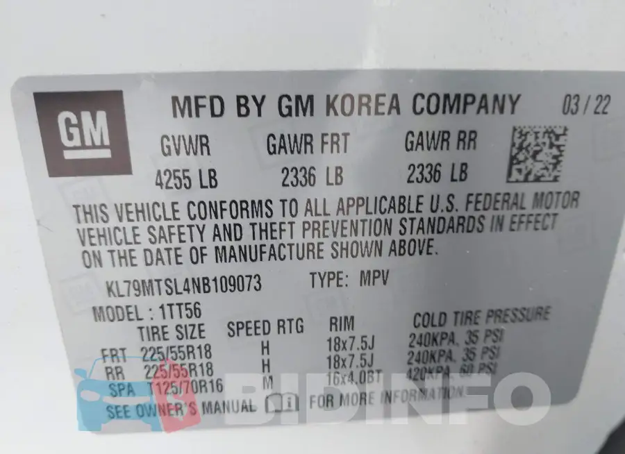 KL79MTSL4NB109073 Photo# 9