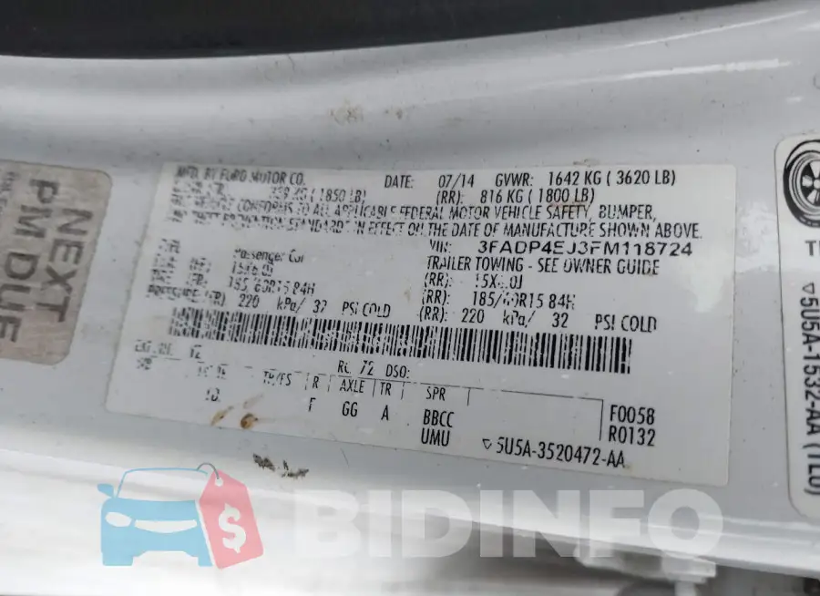 3FADP4EJ3FM118724 Photo# 9