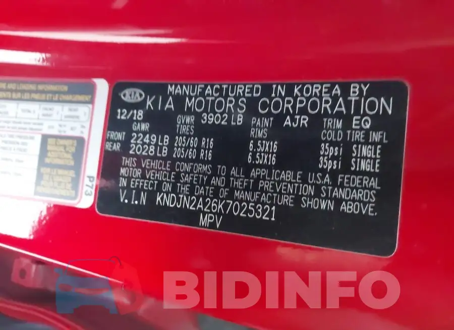 KNDJN2A26K7025321 Photo# 9