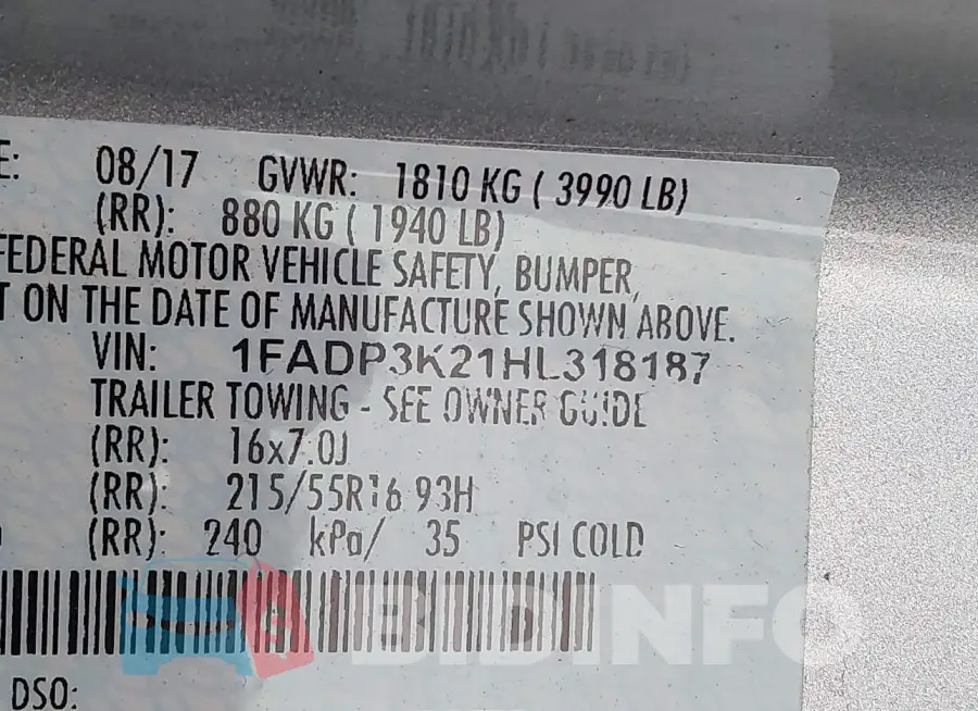 1FADP3K21HL318187 Photo# 9