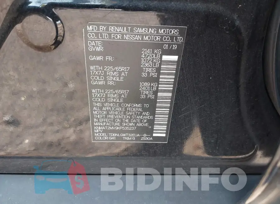 KNMAT2MV9KP535237 Photo# 9