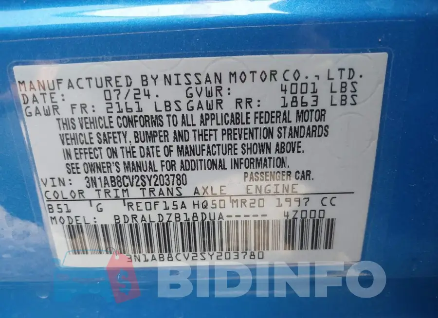 3N1AB8CV2SY203780 Photo# 9