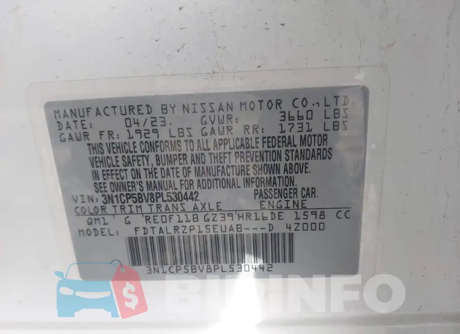 3N1CP5BV8PL530442 Photo# 9