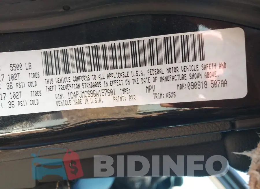 1C4PJMCS9GW157601 Photo# 9