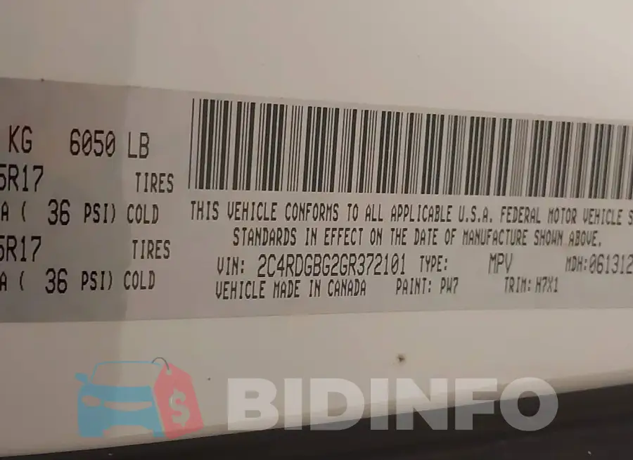 2C4RDGBG2GR372101 Photo# 9