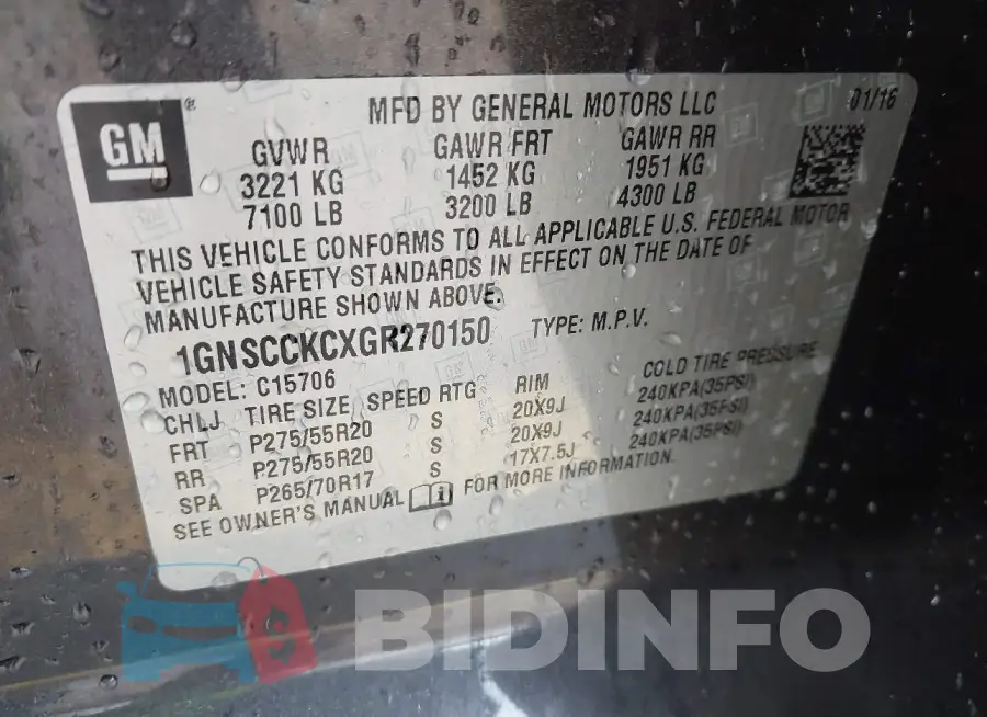 1GNSCCKCXGR270150 Photo# 9