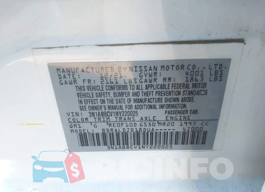 3N1AB8CV1NY220025 Photo# 9