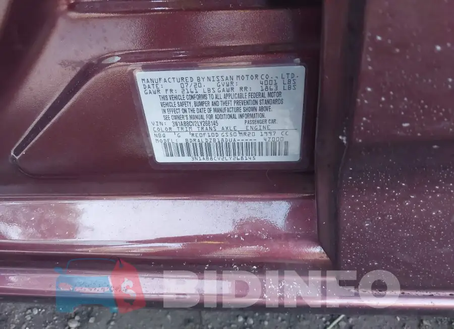 3N1AB8CV2LY268145 Photo# 9