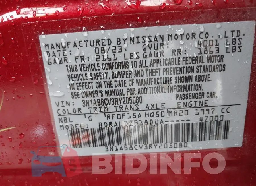 3N1AB8CV3RY205080 Photo# 9