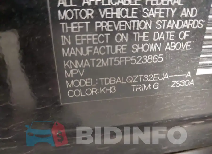 KNMAT2MT5FP523865 Photo# 9