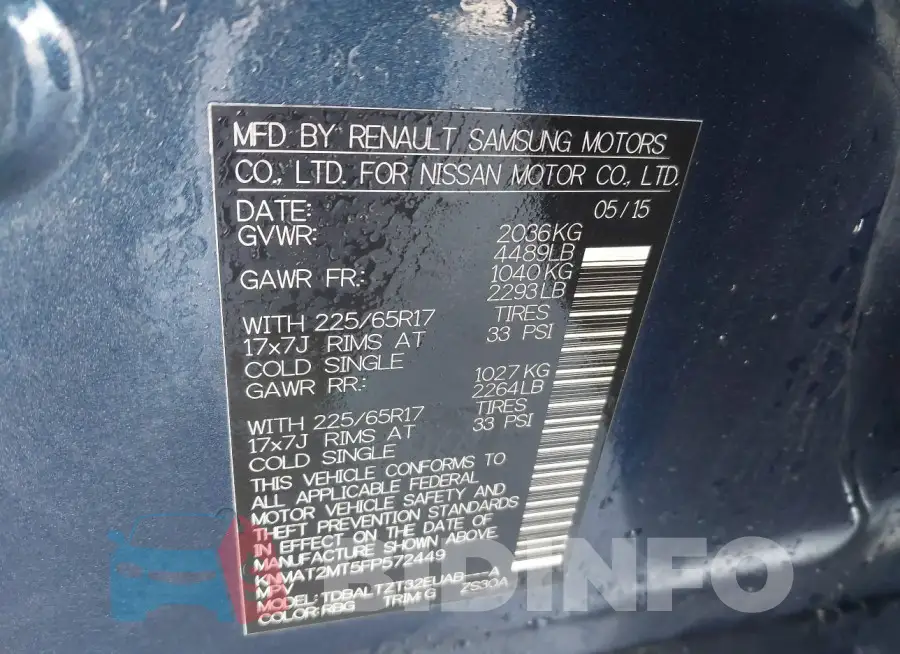 KNMAT2MT5FP572449 Photo# 9