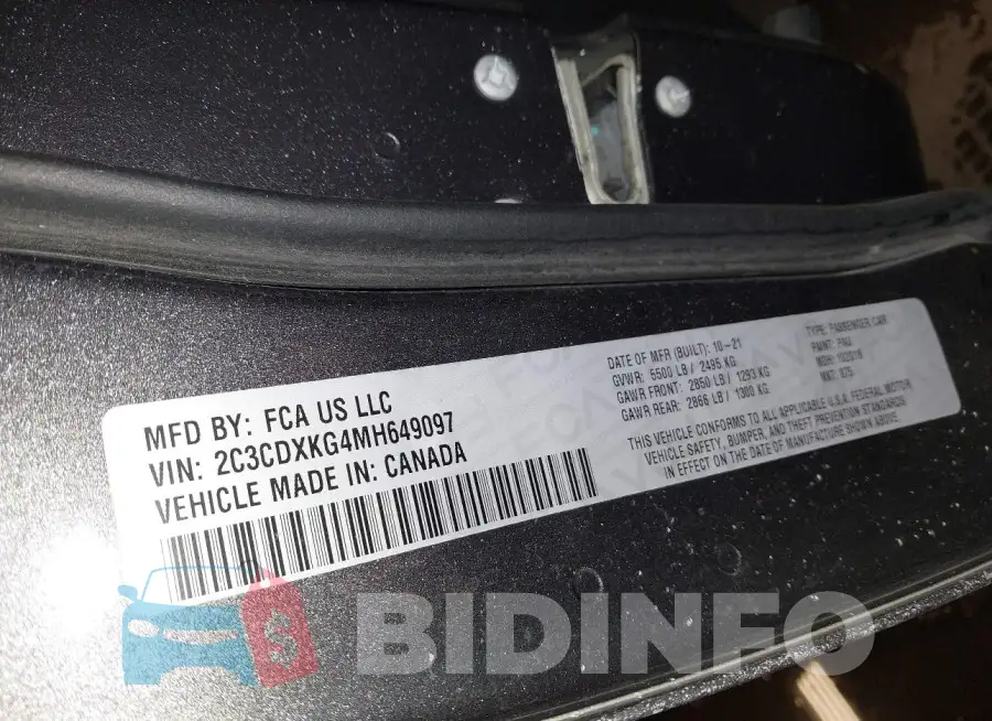 2C3CDXKG4MH649097 Photo# 9