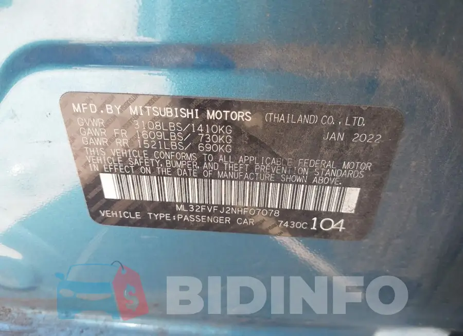 ML32FVFJ2NHF07078 Photo# 9