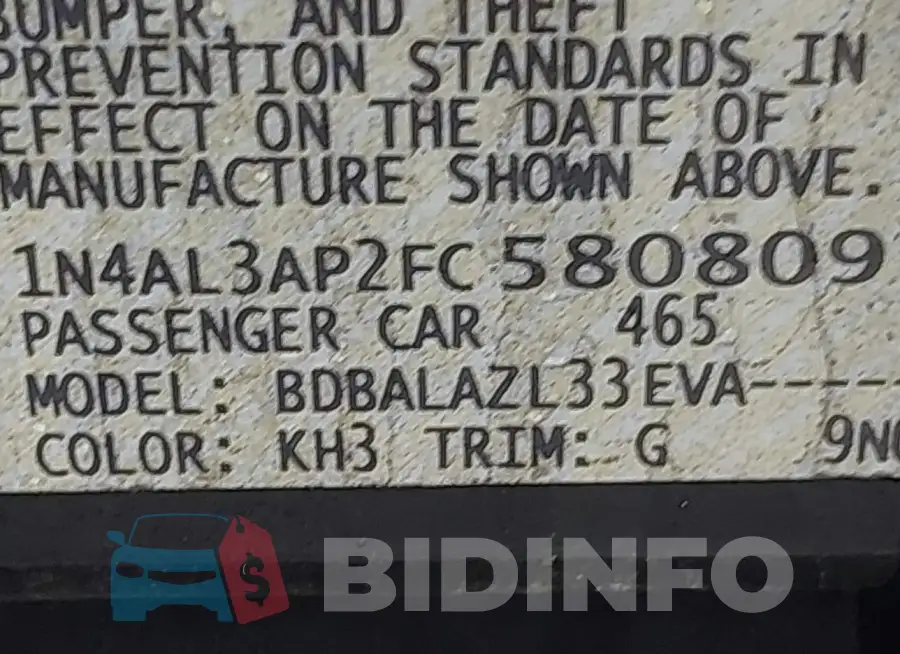 1N4AL3AP2FC580809 Photo# 9