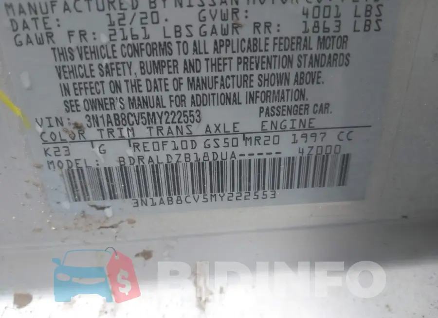 3N1AB8CV5MY222553 Photo# 9