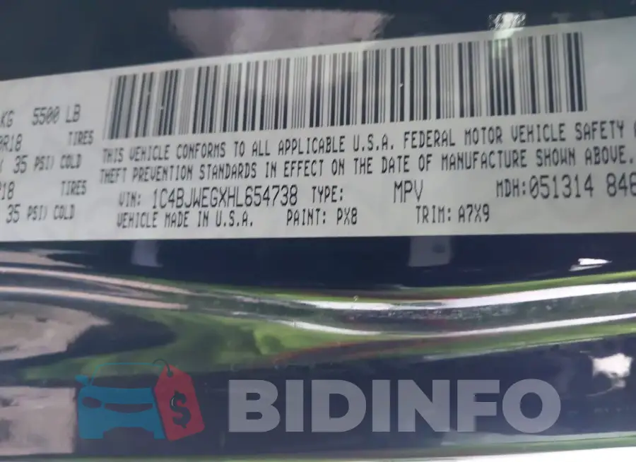1C4BJWEGXHL654738 Photo# 9
