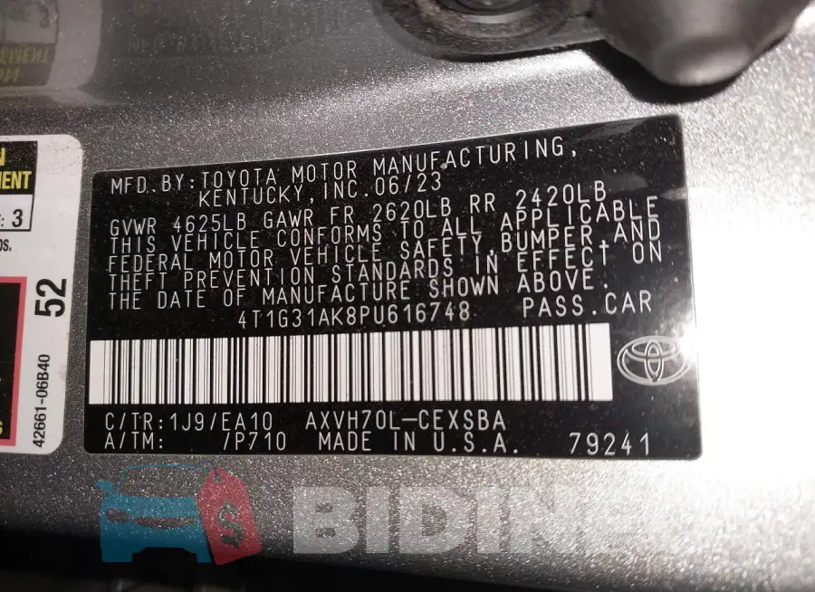 4T1G31AK8PU616748 Photo# 9
