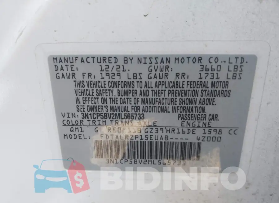 3N1CP5BV2ML565733 Photo# 9