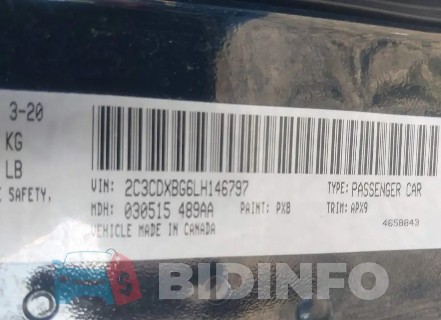 2C3CDXBG6LH146797 Photo# 9